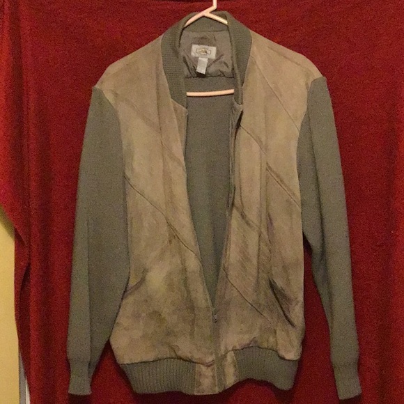 Clear Creek Other - Vintage Clear Creek Leather Knit Jacket